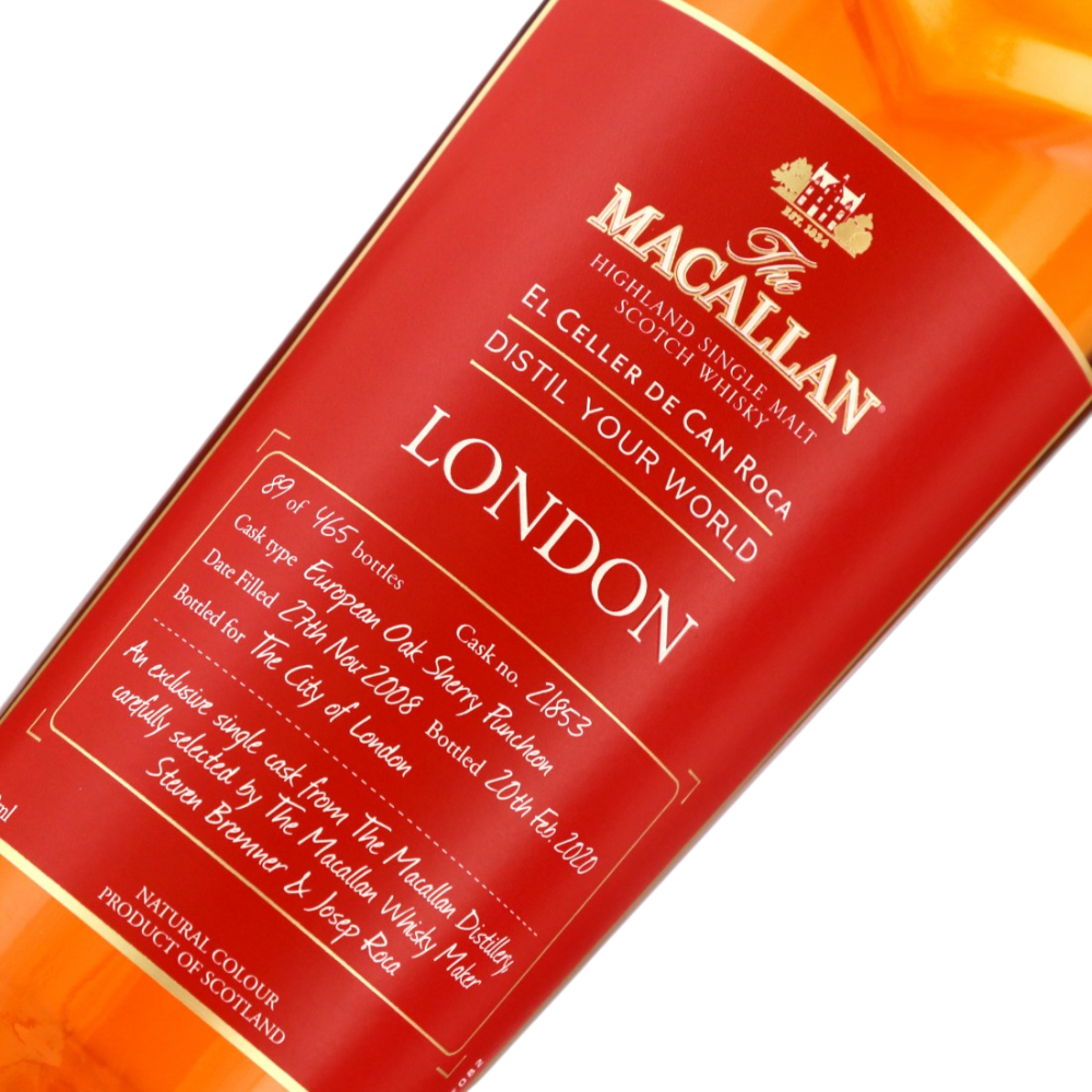 Macallan 2008 Single Sherry Cask Distil London - Whisky Gallery Global - Buy alcohol whisky online Malaysia