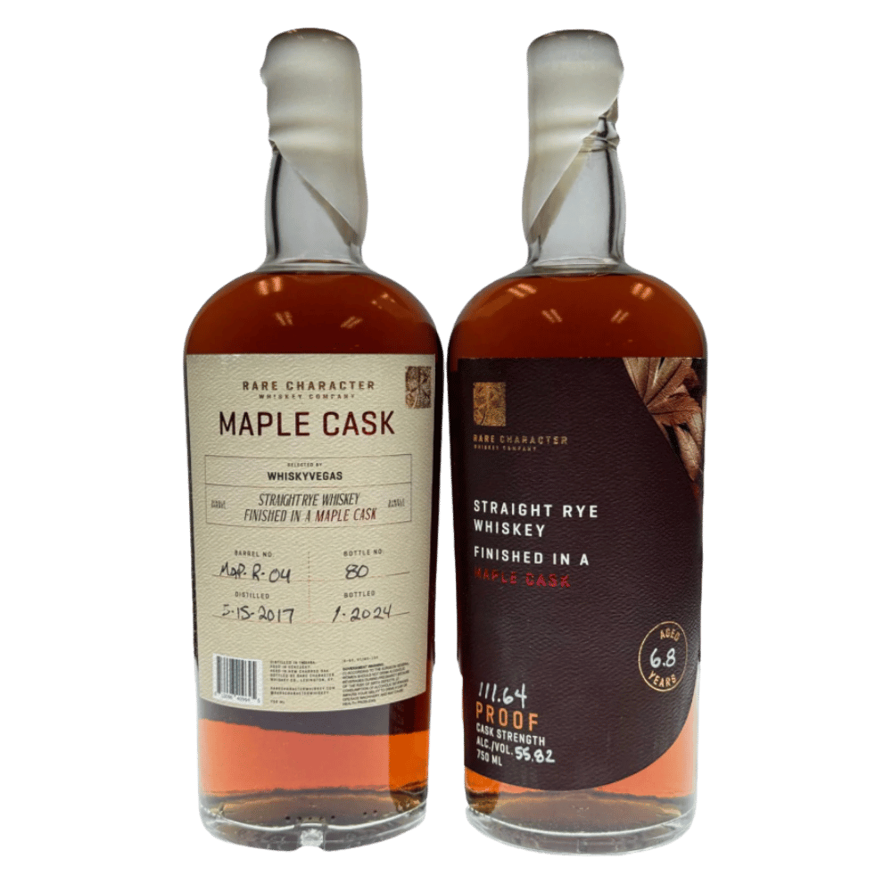 Rare Character @ WhiskyVegas Single Cask - Maple Rye Cask Straight Rye Whiskey 8.5 Years Old