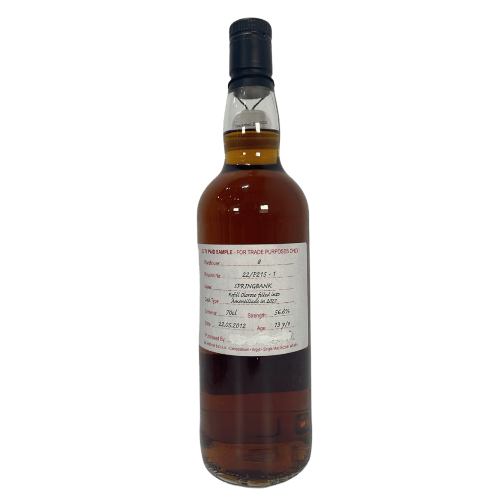 Springbank 13 Year Old 2012 - Refill Oloroso Filled Into Amontillado In 2022