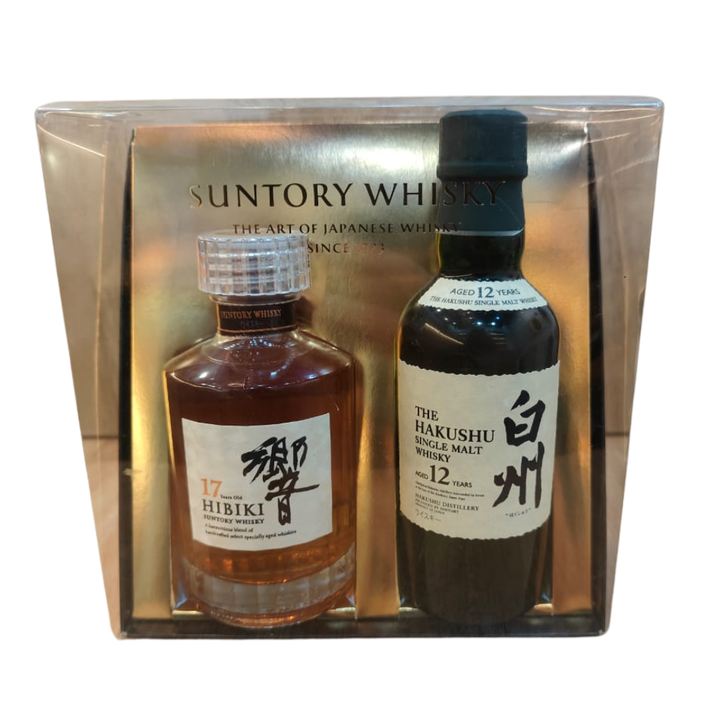 Hakushu 12 Year Old Flower Crest & Hibiki 17 Year Old Gift Set