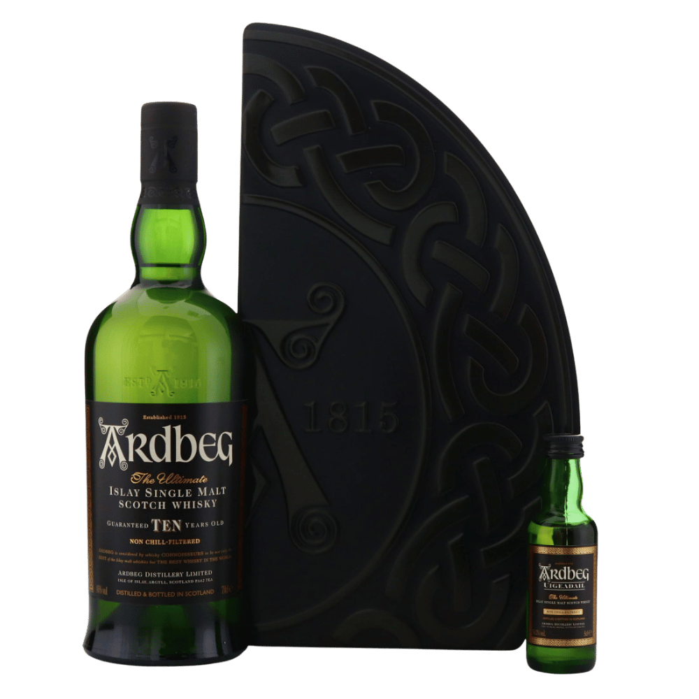 Ardbeg 10 Year Old Gift Pack with Uigeadail Miniature