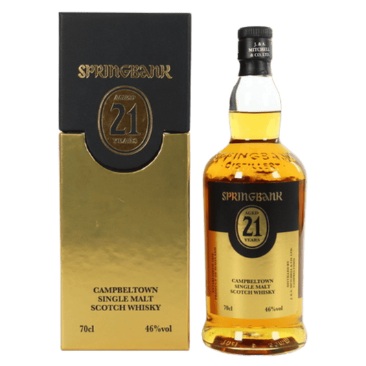 Springbank 21 Single Malt Scotch Whisky bottle and box