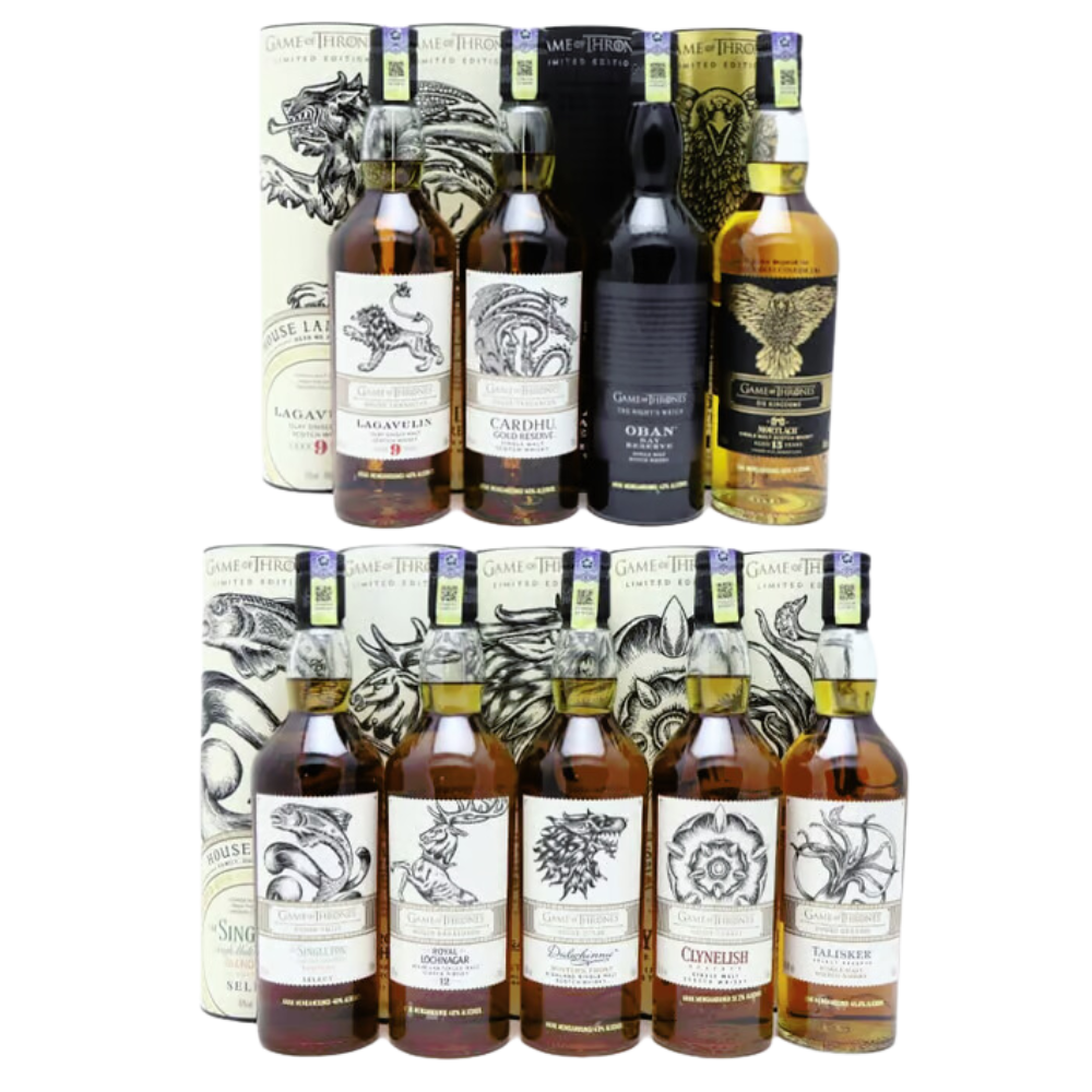 Game of Thrones Single Malt Scotch Whisky Collection 9 Bottles Set