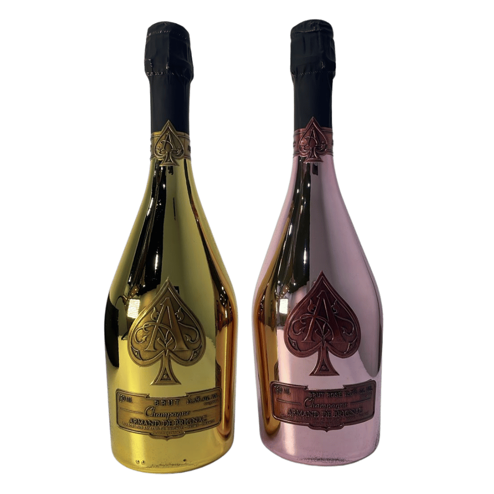 Armand de Brignac Deux Bouteilles Champagne, Twin pack Brut Gold and Brut Rosé