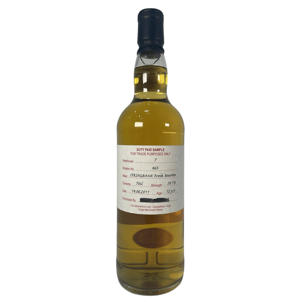 Springbank 2011 Duty Paid Sample 12 Year Old - Fresh Bourbon