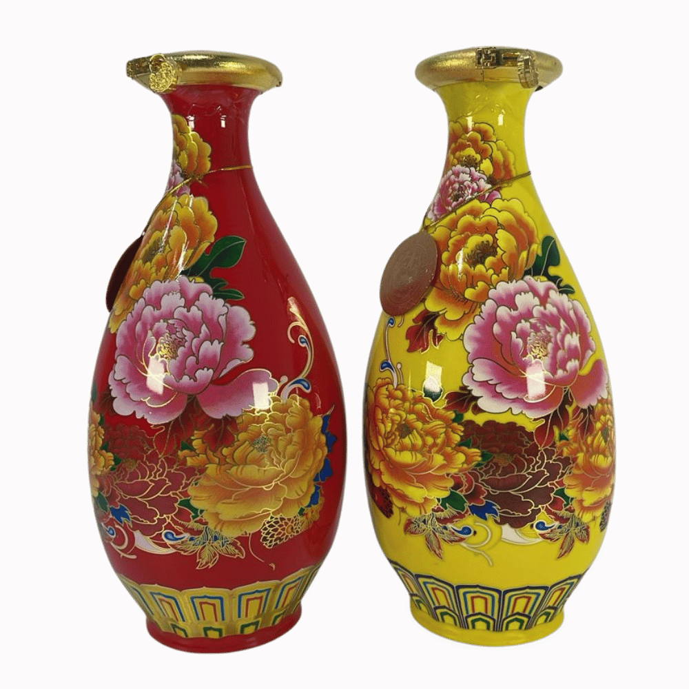 Luzhou Blooming Prosperity Pipa Vase 泸州花开富贵琵琶瓶