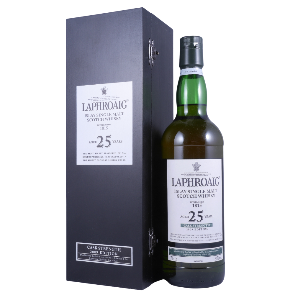 Laphroaig 25 year old 2009 Cask Strength Edition – Whisky Gallery Global