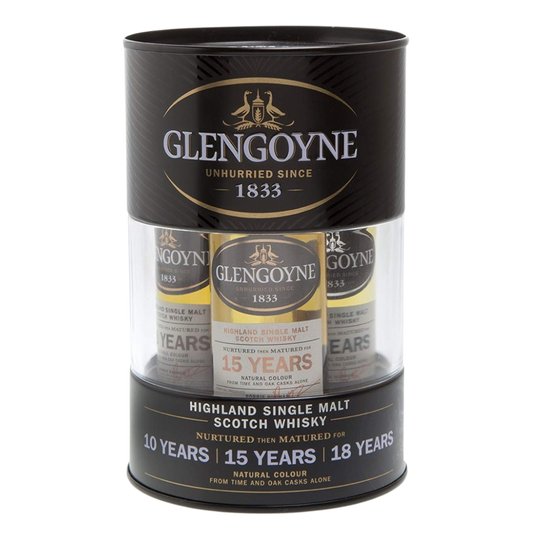 Glengoyne Tin Pack Miniature 10 Years, 15 Years, 18 Years