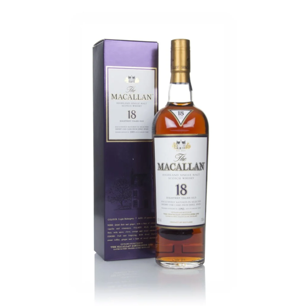 Macallan 18 Year-Old Sherry Oak 1993 - Whisky Gallery Global - Buy alcohol whisky online Malaysia