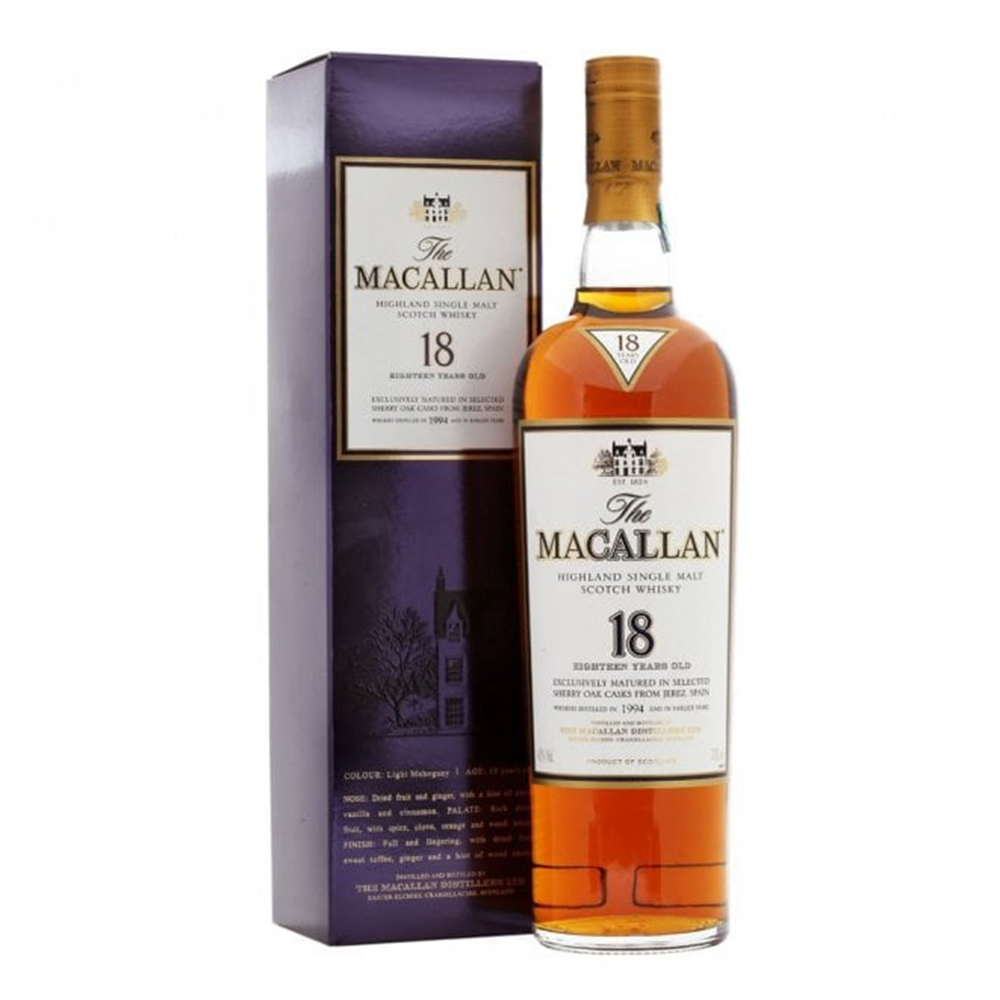 The Macallan 18 year old sherry oak 1994 Whisky - Whisky Gallery Global - Online buy whisky alcohol malaysia