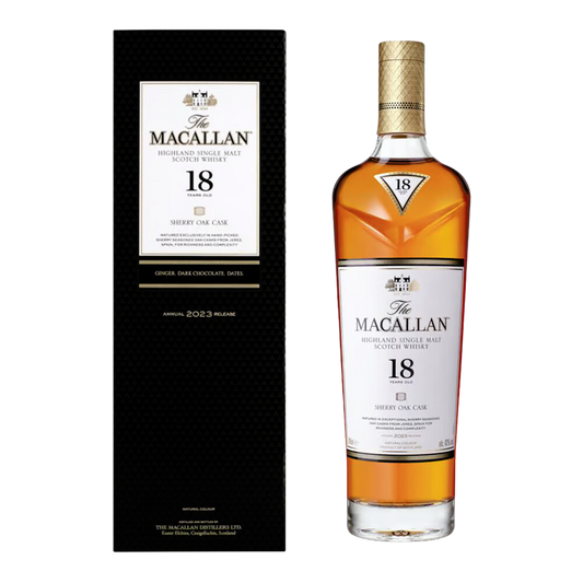 Macallan 18 yrs old sherry oak cask 2023 - Whisky Gallery Global - Buy alcohol whisky online Malaysia